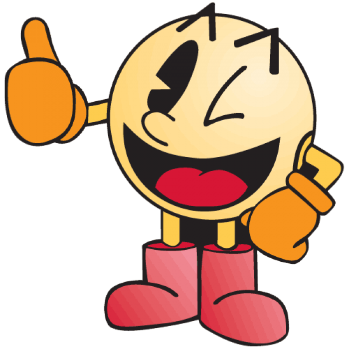 Pacman Thumbs Up Character Sticker