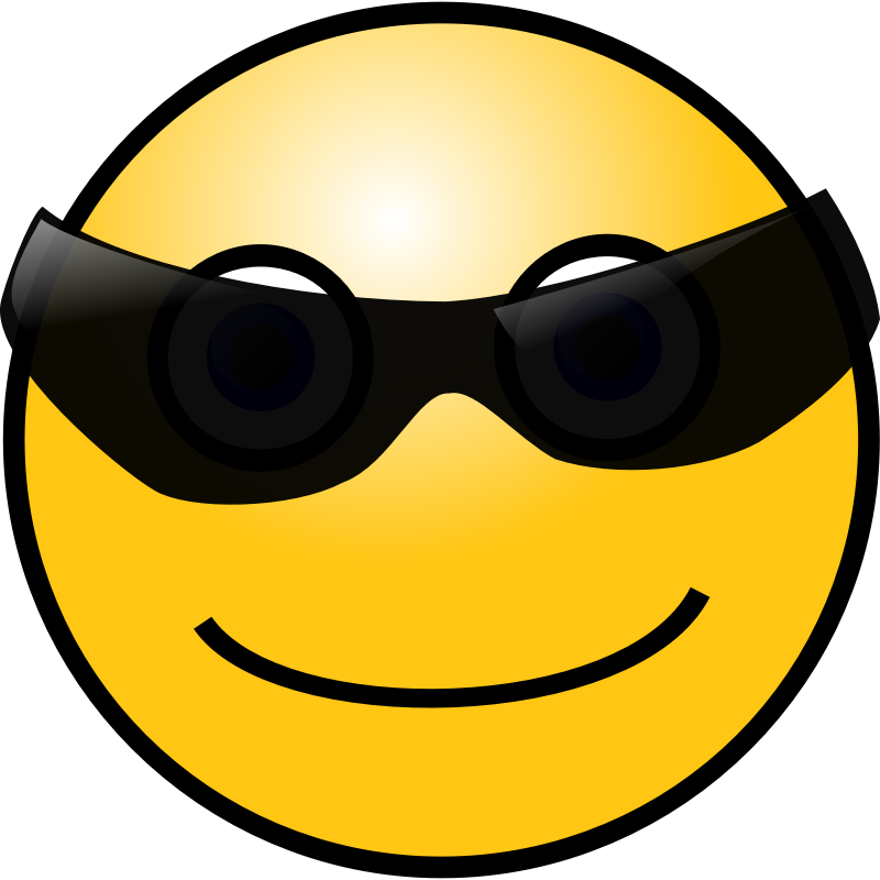 Clipart - Emoticons: Cool face