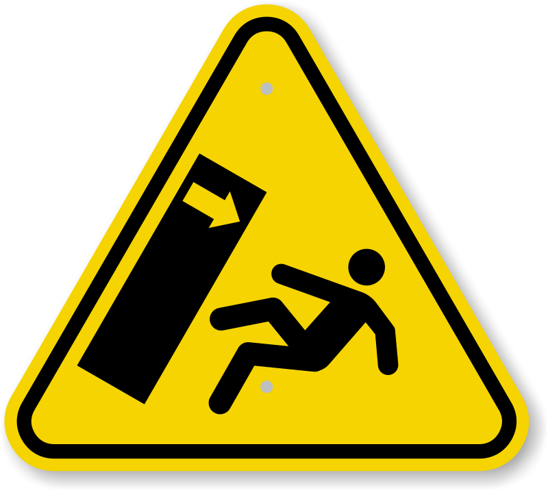 ISO Body Crush - Tipover Hazard Warning Sign Symbol, SKU: IS-2044 ...