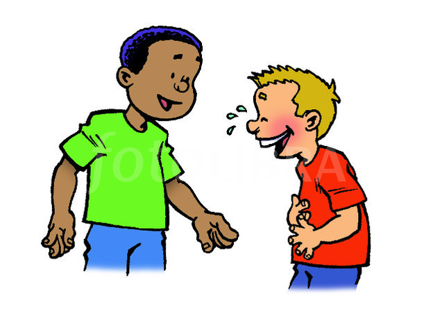 TWO BOYS ONE LAUGHING-ILLUSTRATION
