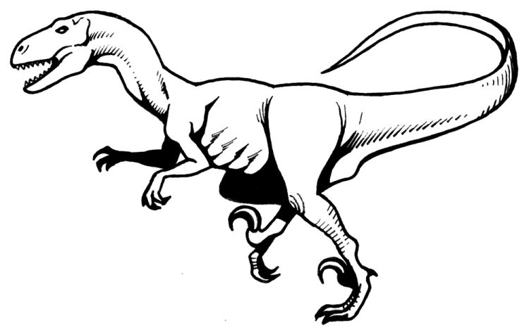 clipart dinosaur black and white - photo #35