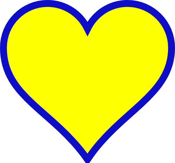 Michigan Blue Gold Heart clip art - vector clip art online ...