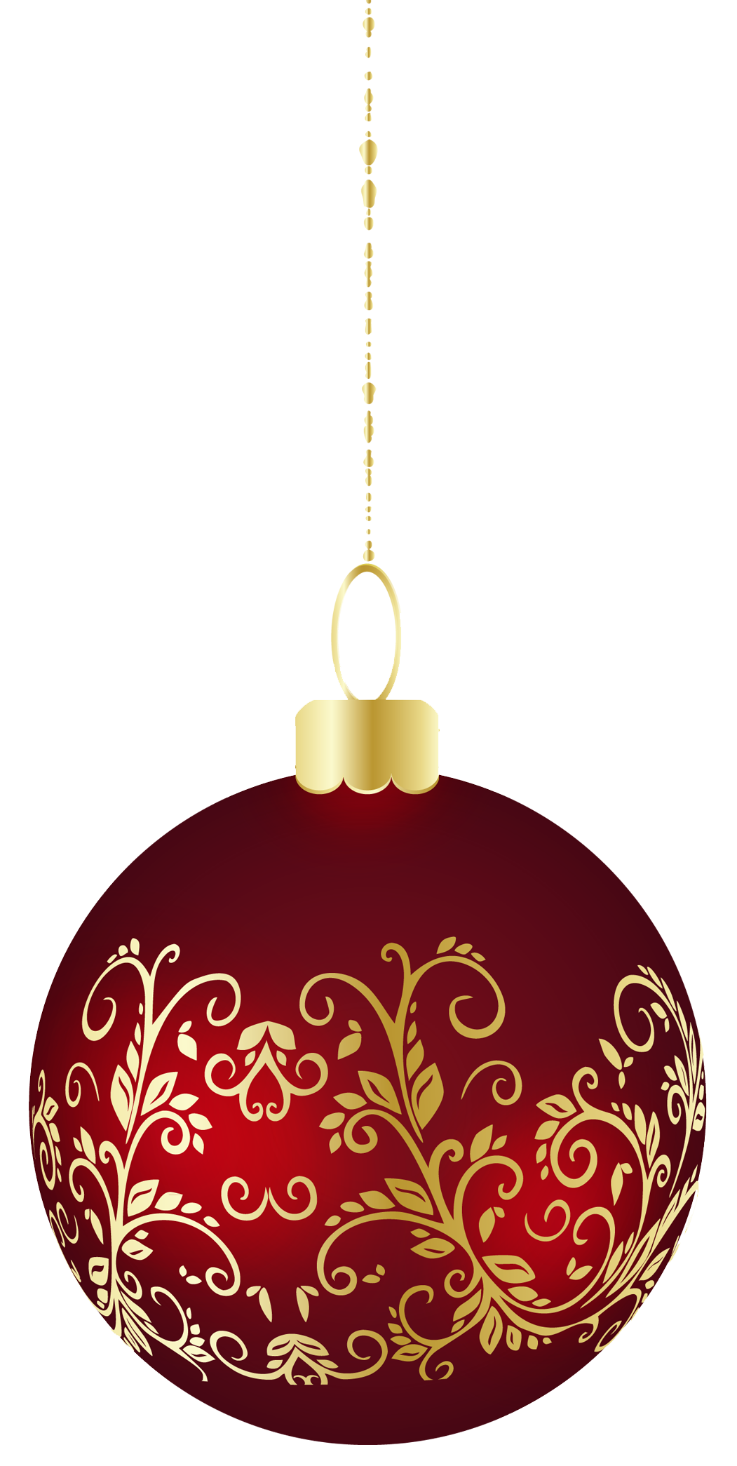 Large Transparent Christmas Ball Ornament PNG Clipart