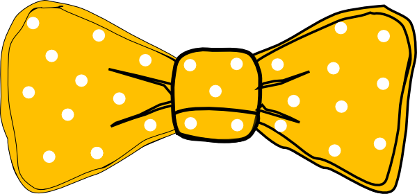 Bow Tie Yellow clip art - vector clip art online, royalty free ...