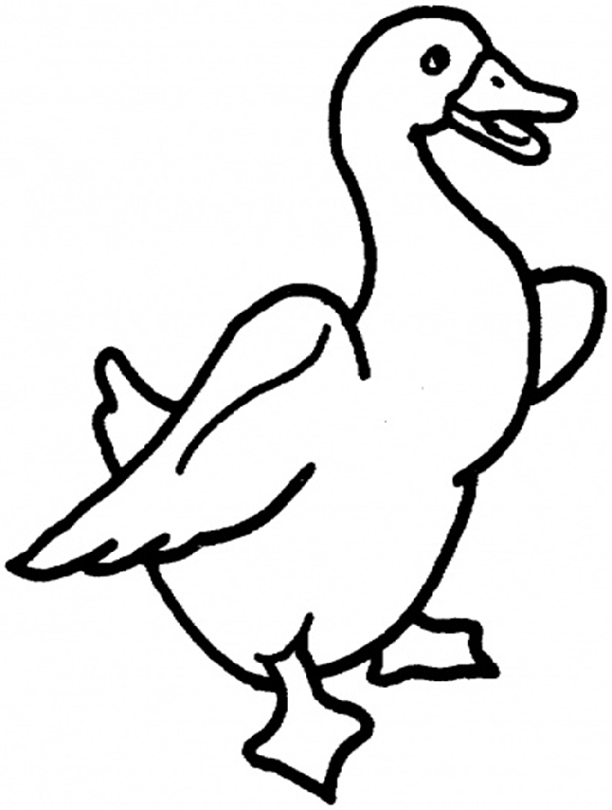 goose clipart black and white - photo #36