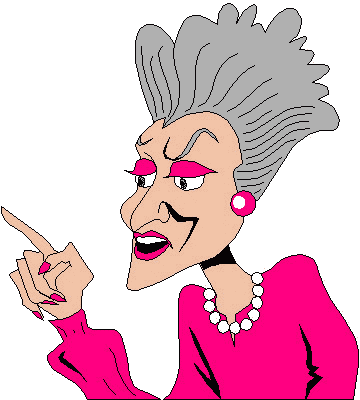 Pix For > Angry Old Lady Cartoon