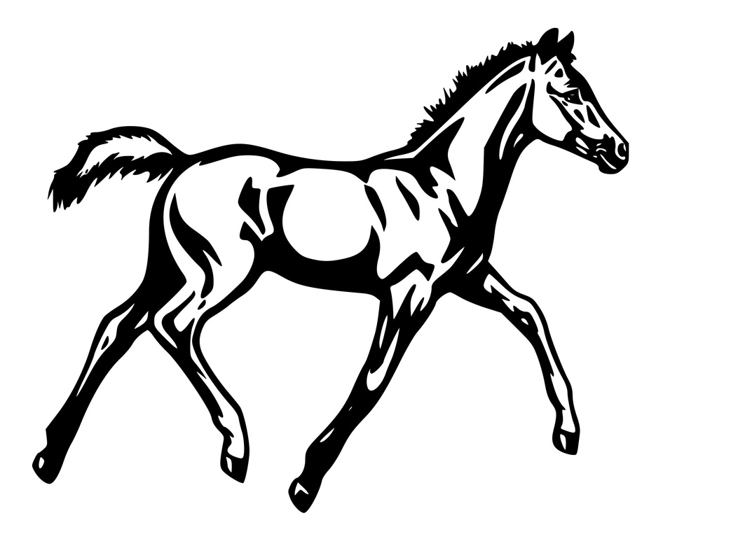 mustang running horse Colouring Pages