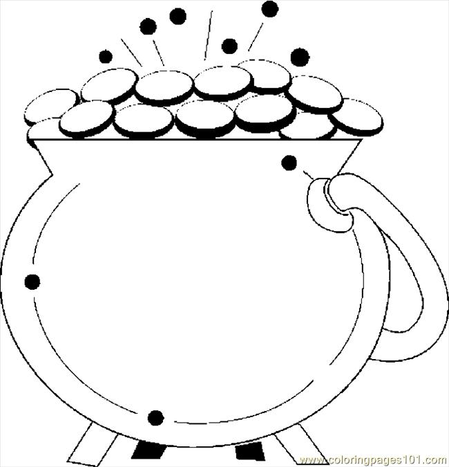 Coloring Pages Pot Of Gold 02 (Holidays > St. Patrick's Day ...