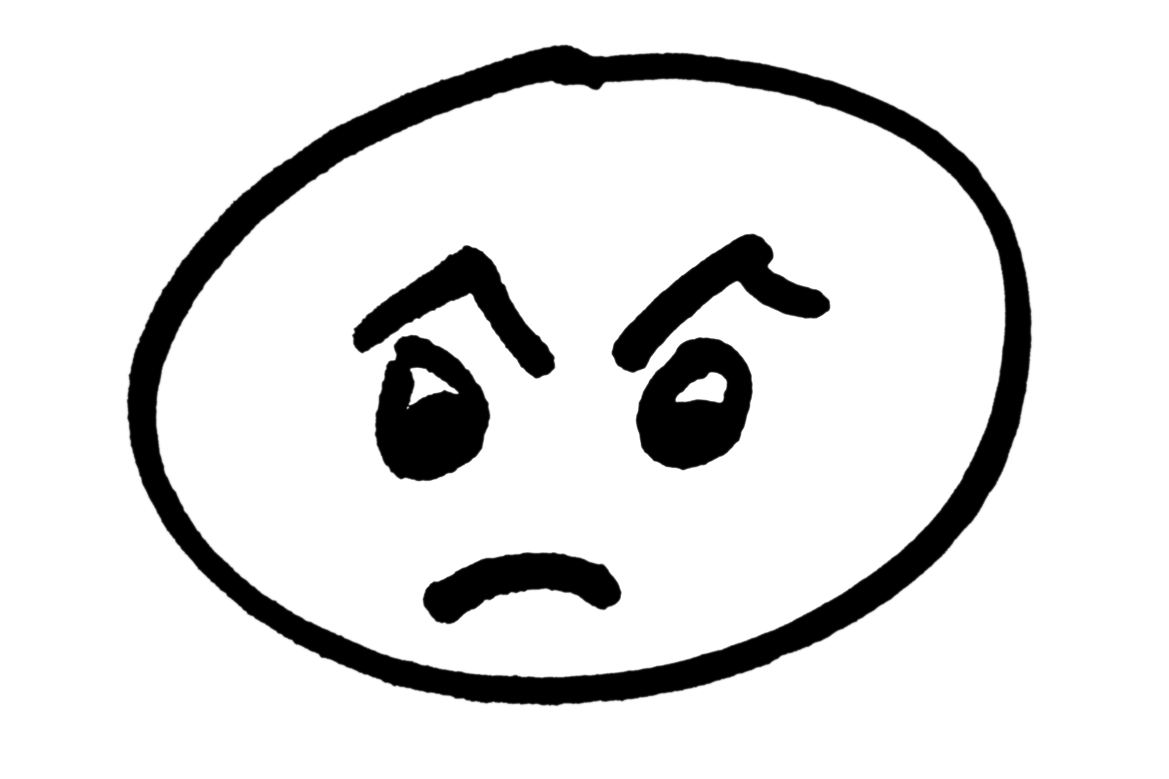 Images For > Frowny Face Clip Art Black And White
