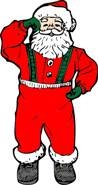 Dancing Santa clip art - vector clip art online, royalty free ...
