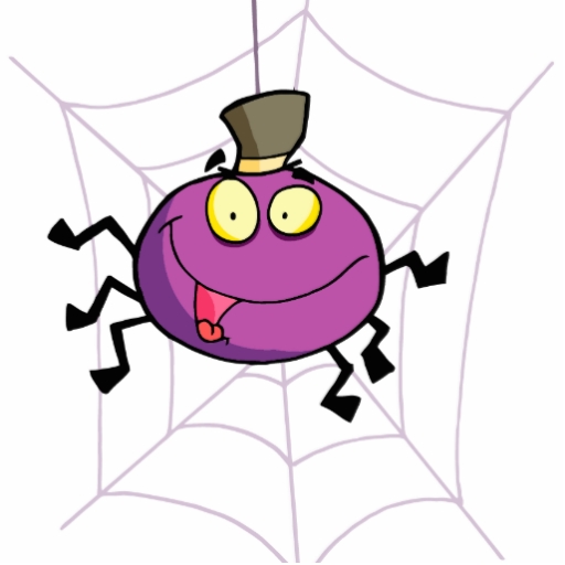 goofy_silly_cute_spider_in_web ...