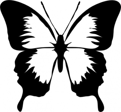 Pix For > Butterfly Clip Art Outline