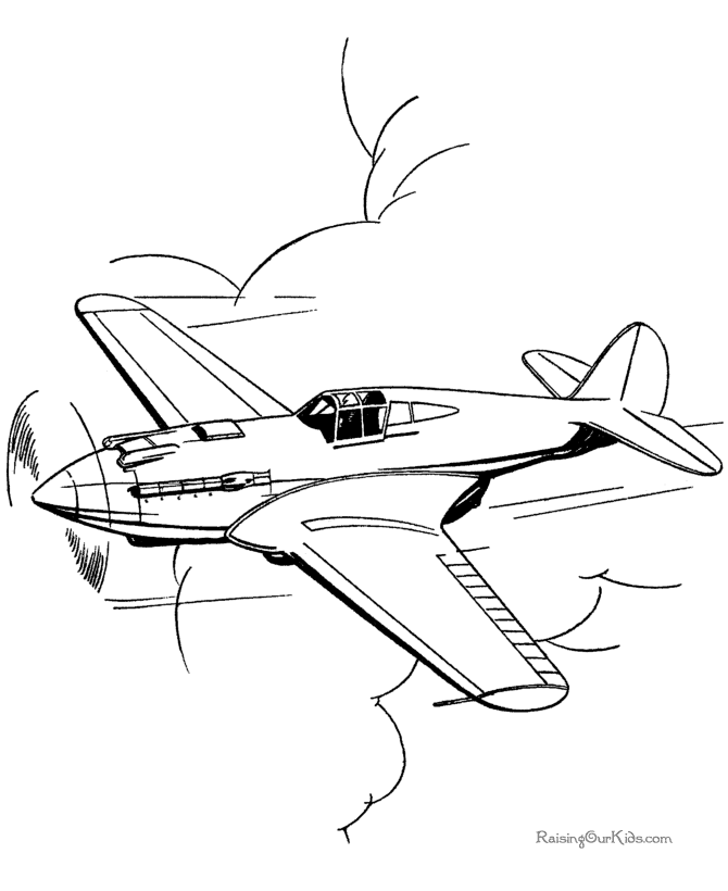 Military Airplane Coloring Pages