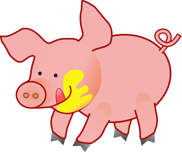 Happy Pig clip art - vector clip art online, royalty free & public ...
