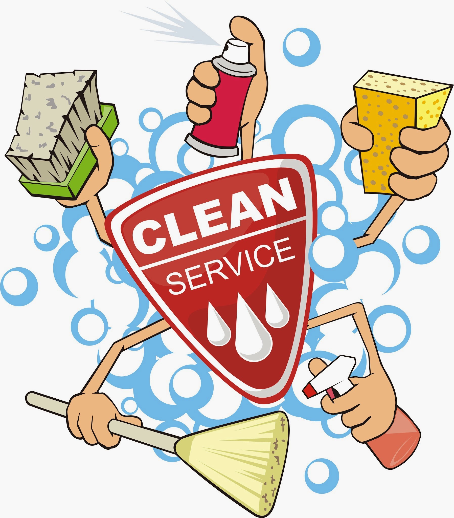 cleaning a cluttered house