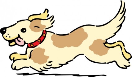 Happy Running Dog clip art Vector clip art - Free vector for free ...