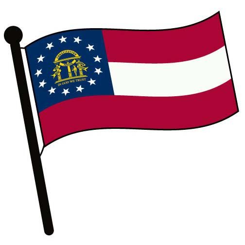 Georgia Waving Flag Clip Art