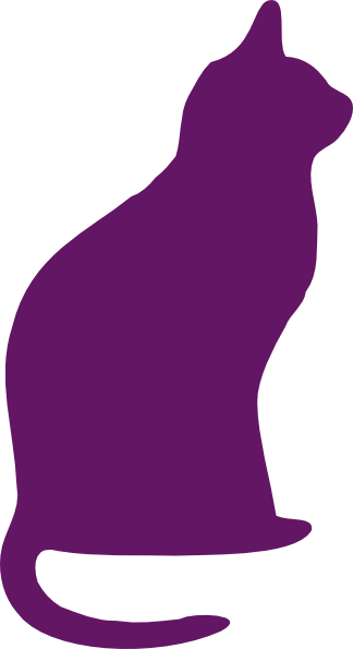 Purple Cat clip art - vector clip art online, royalty free ...