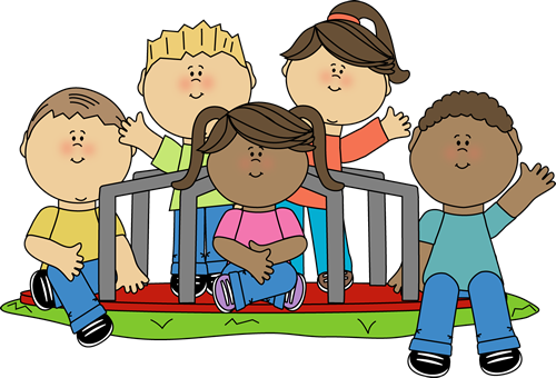 Kids on a Merry Go Round Clip Art - Kids on a Merry Go Round Image