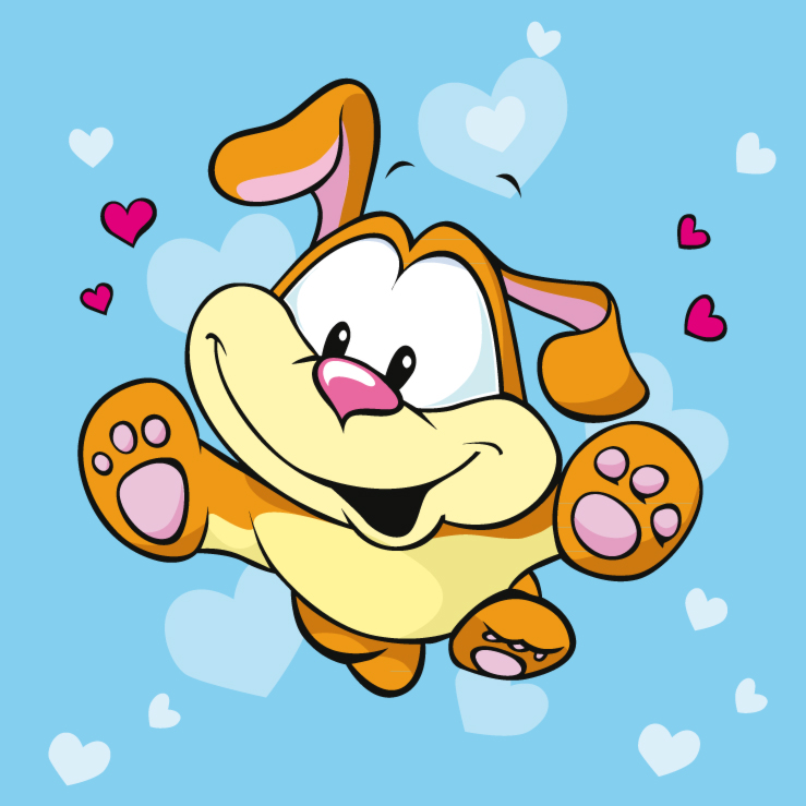 cartoon dog vector free download file type eps file size - Laut ...