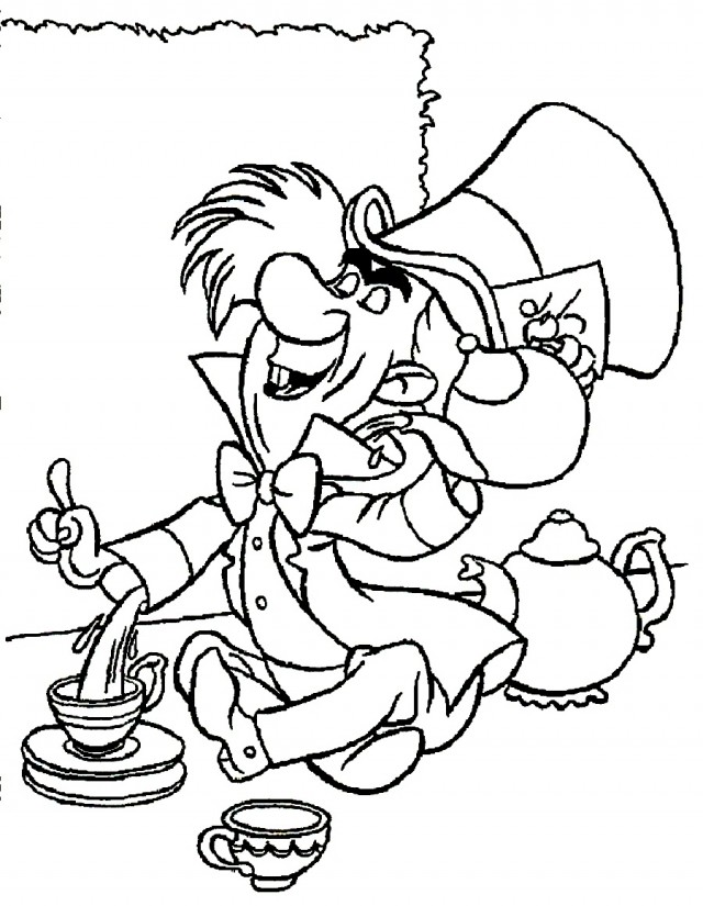 mad hatter coloring pages - photo #13