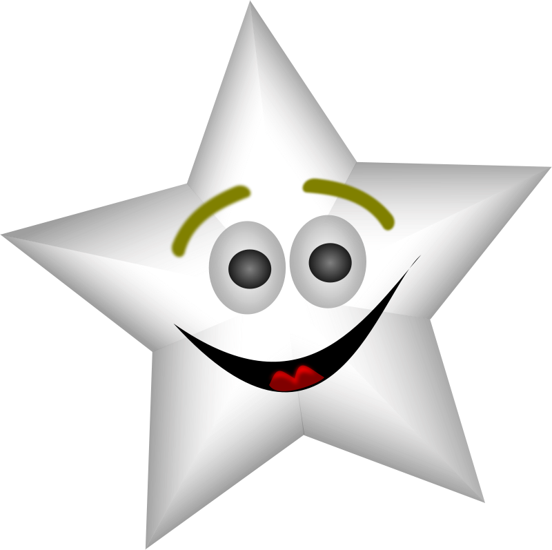 Smiling Star with Transparency Free Vector / 4Vector