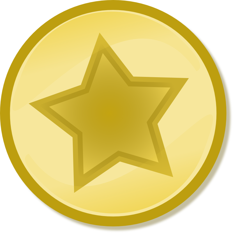 Clipart - Yellow circled star
