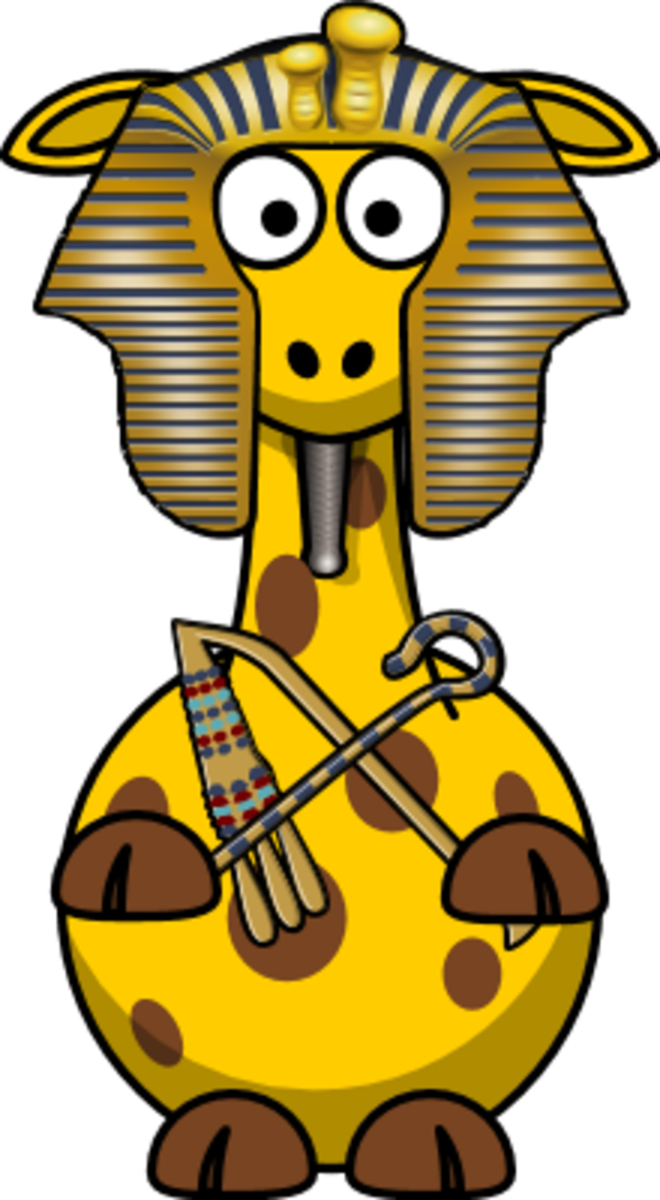 giraffe pharaoh Egypt Egyptian - vector Clip Art