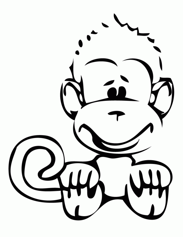 11496 Kids Free Printable Monkey Animal Coloring Page For Free ...