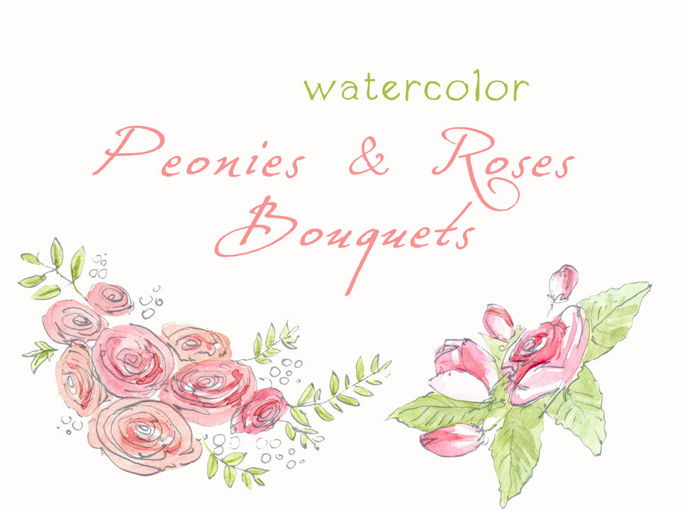 Popular items for watercolor peony on Etsy