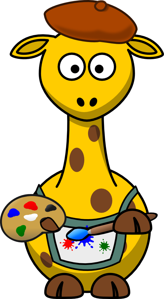 clipartist.net » Clip Art » Giraffe Maler clipartist.net SVG