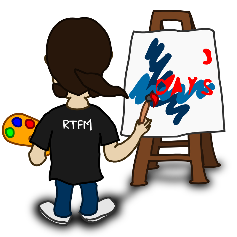 Clipart - Comic characters: Painter