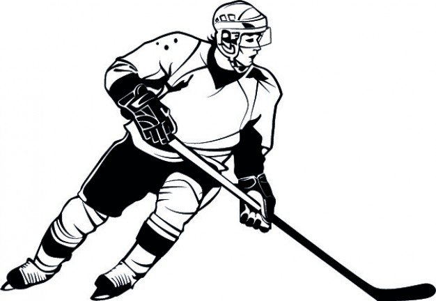 Hockey player detailed cartoon vector Vector | Free Download
