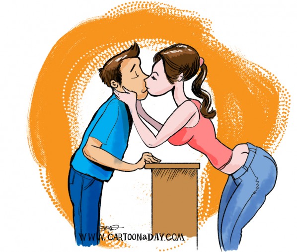 Cartoon Kissing - Cliparts.co