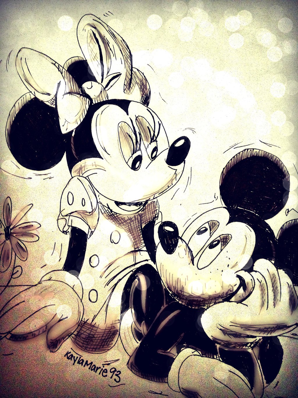 Mickey and Minnie in love. Mickey Mouse by kaylamarie93 on DeviantArt