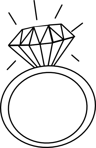 Diamond Ring Outline Clipart Images & Pictures - Becuo