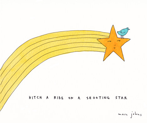 Marc Johns: hitch a ride on a shooting star