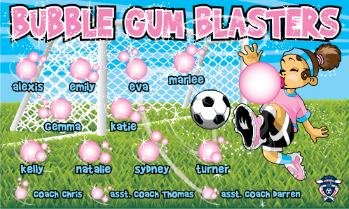 Bubble Gum Blasters Custom Vinyl Banner - Soccer