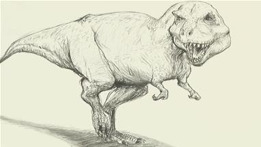 How To Draw A Dinosaur (Cartoon Drawing)