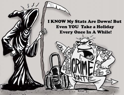 Crime takes a holiday By subwaysurfer | Media & Culture Cartoon ...