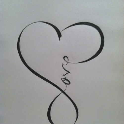 Love heart shape | Tattoos | Pinterest