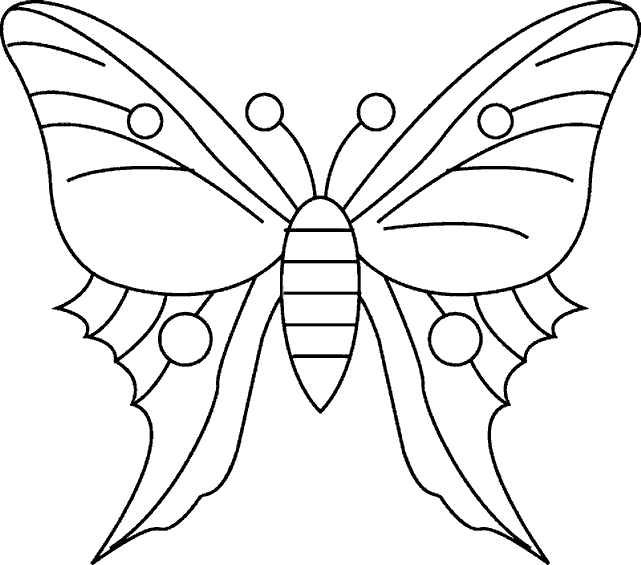 Simple Butterfly Coloring Pages, bugs coloring page - American ...