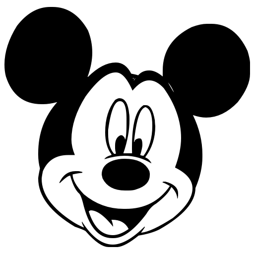 Gallery For > Mickey Mouse Head Black And White