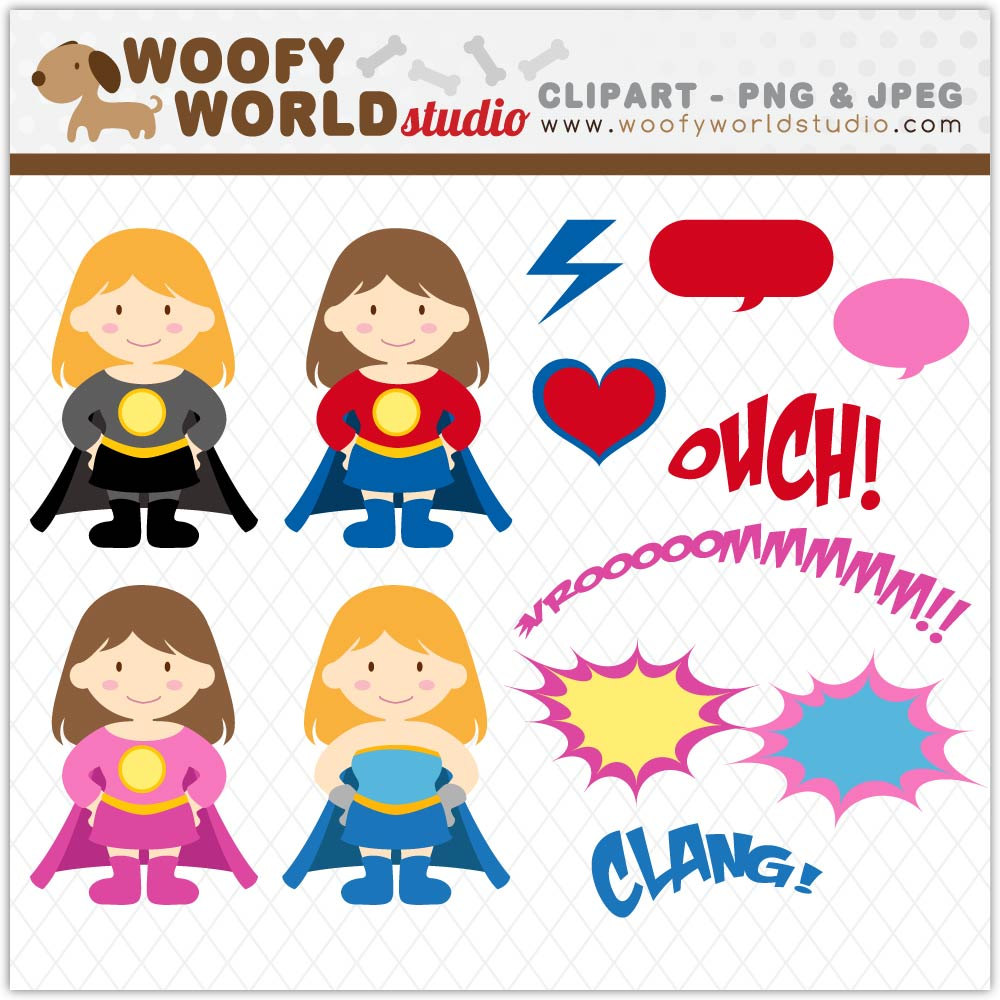 Superhero Kids Clipart - Free Clip Art Images