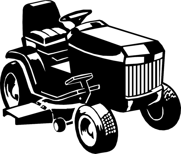 equipment7314 - Riding lawn mower vinyl graphic decal. Personalize ...
