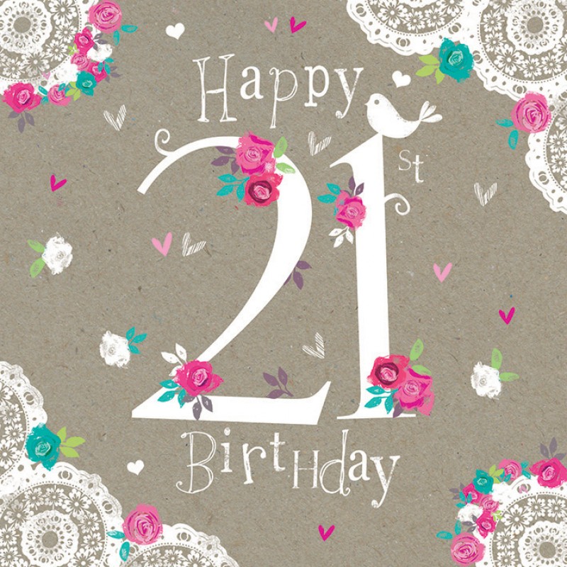 Birthday Card - Happy 21st Birthday - Greetings cards - Great Gift ...