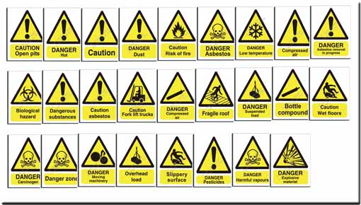 General Warning Signs - Factory Work Warehouse Building Office ...