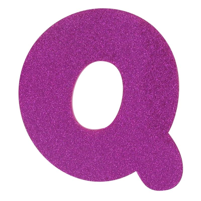 Hobbycraft Glitter Foam Letter Q Pink | Hobbycraft