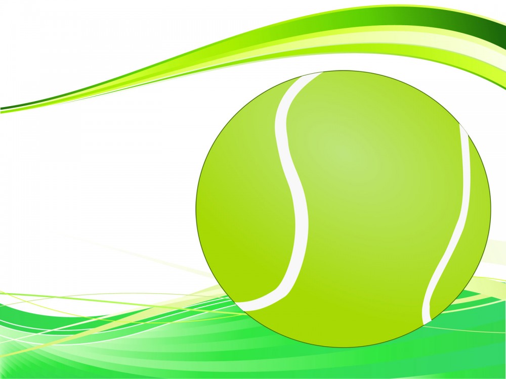 Tennis Ball Powerpoint Slide PPT Backgrounds - Green, Sports ...