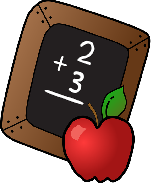 Slate and Apple Clip Art